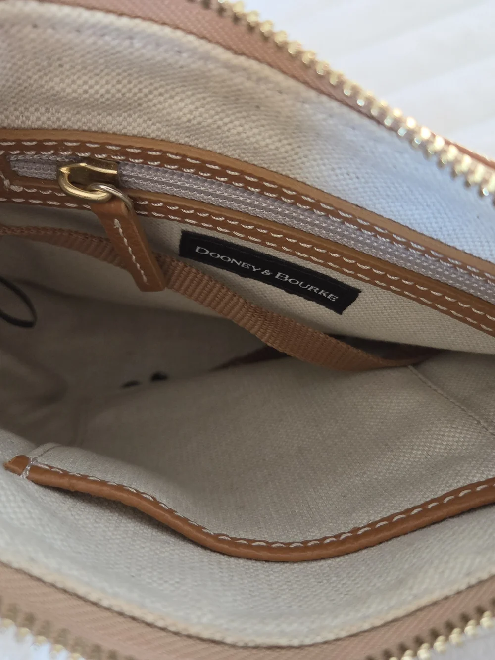 Dooney & Bourke Tan Pebble Leather Crossbody Bag